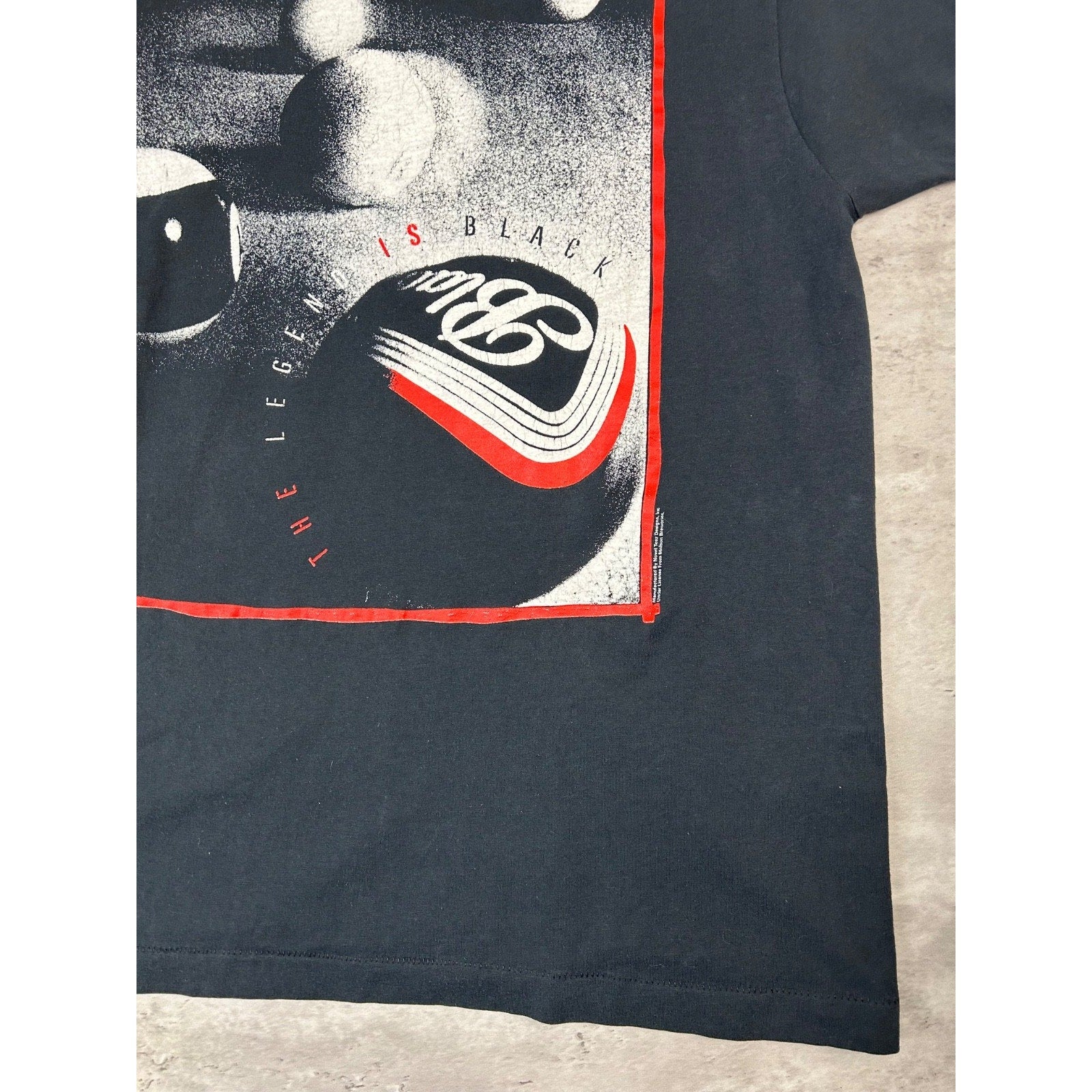 Vintage 90s The Legend Is Black Billiards Graphic T-Shirt Size XL
