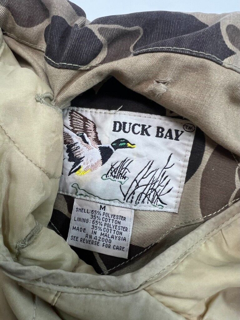 Vintage Duck Bay Duck Hunting Camo Field Jacket Size Medium
