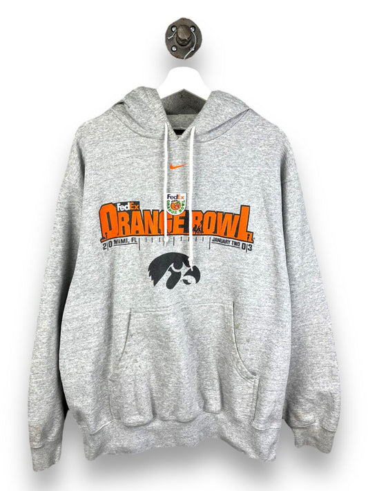 Vintage 2003 Nike Iowa Hawkeyes Orange Bowl Middle Swoosh Sweatshirt Size Large