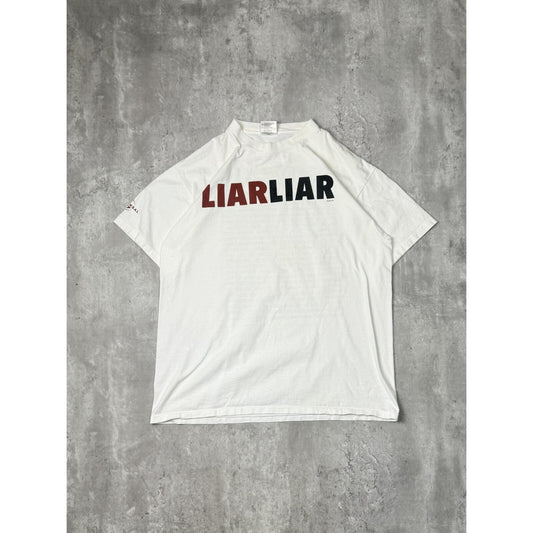 Vintage 1996 Liar Liar Jim Carrey Movie Promo Spellout Graphic T-Shirt Sz XL