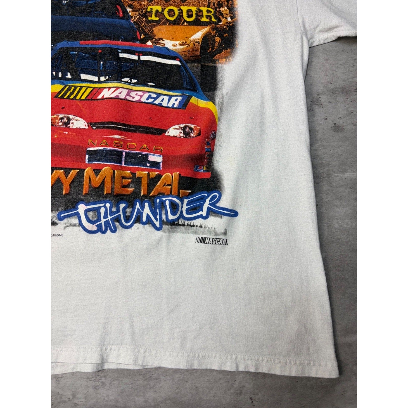 Vintage 1999 Nascar Winston Cup Tour Racing Schedule Graphic T-Shirt Size XL