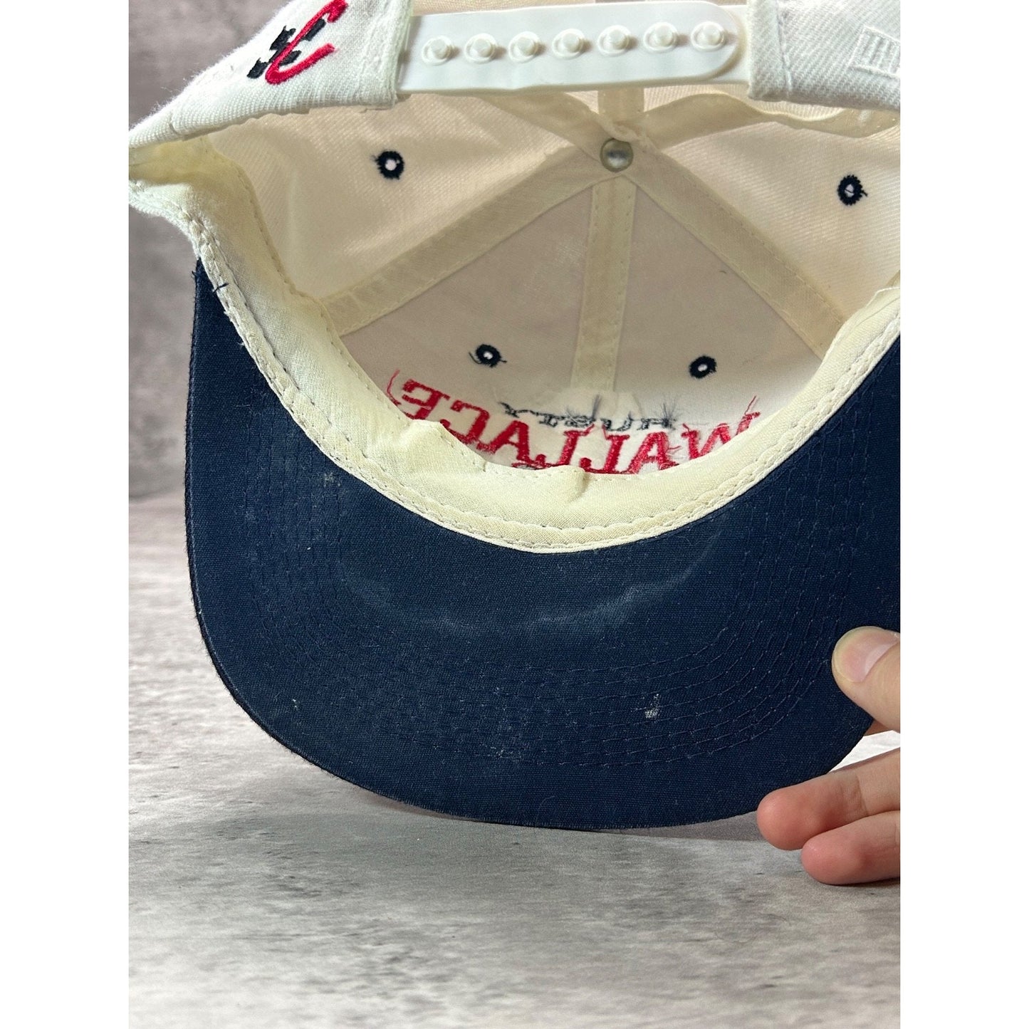 Vintage 90s Rusty Wallace #2 Embroidered Spellout Nascar Snapback Hat OSFA