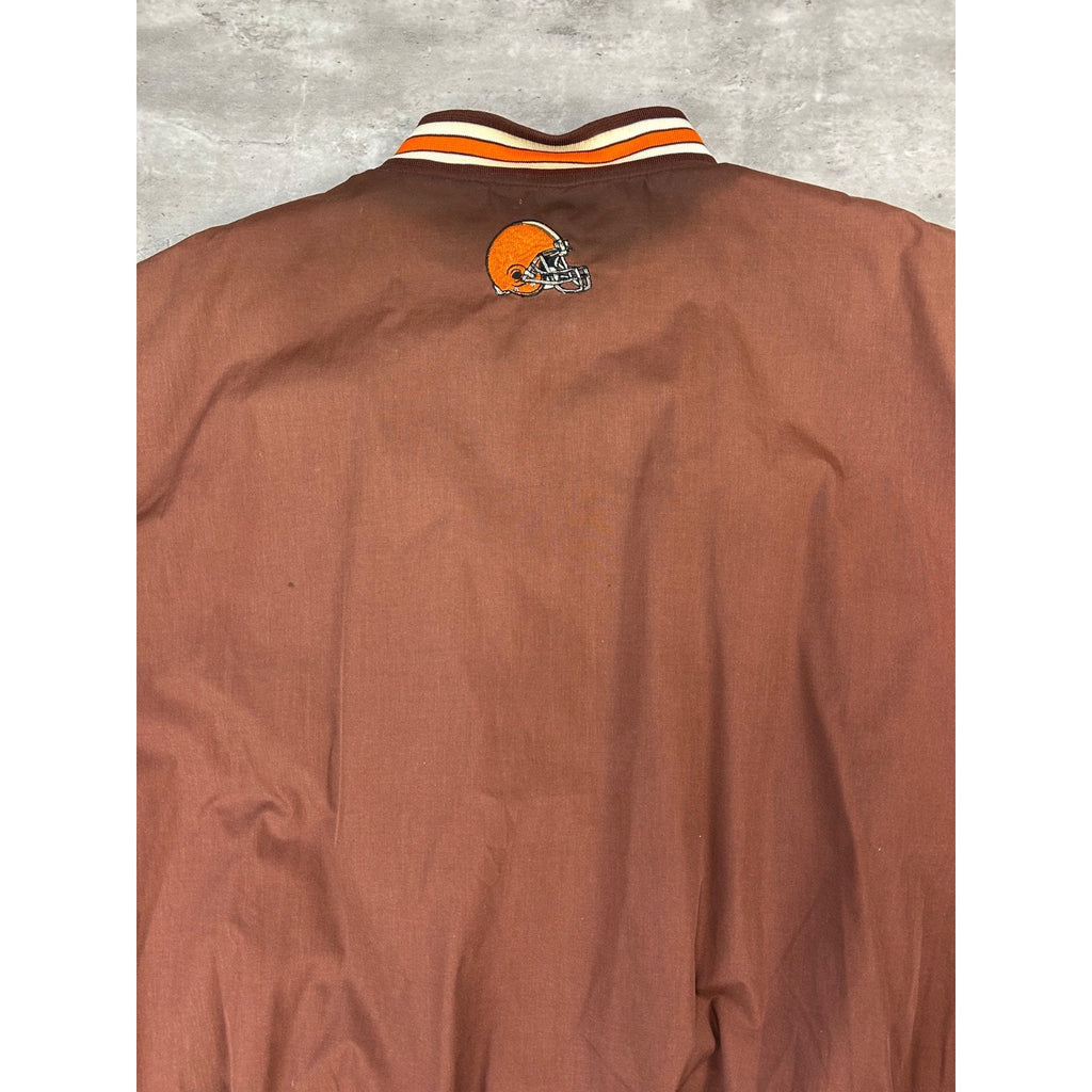 Vintage 90s Cleveland Browns NFL Embroidered Football Bomber Jacket Size 2XL