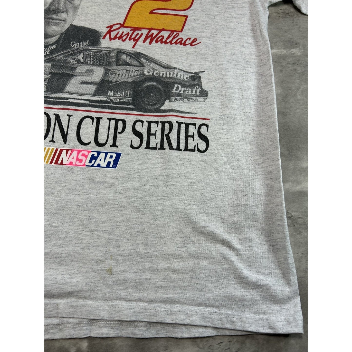 Vintage 1994 Rusty Wallace #2 Nascar Winston Cup Schedule T-Shirt Size Large