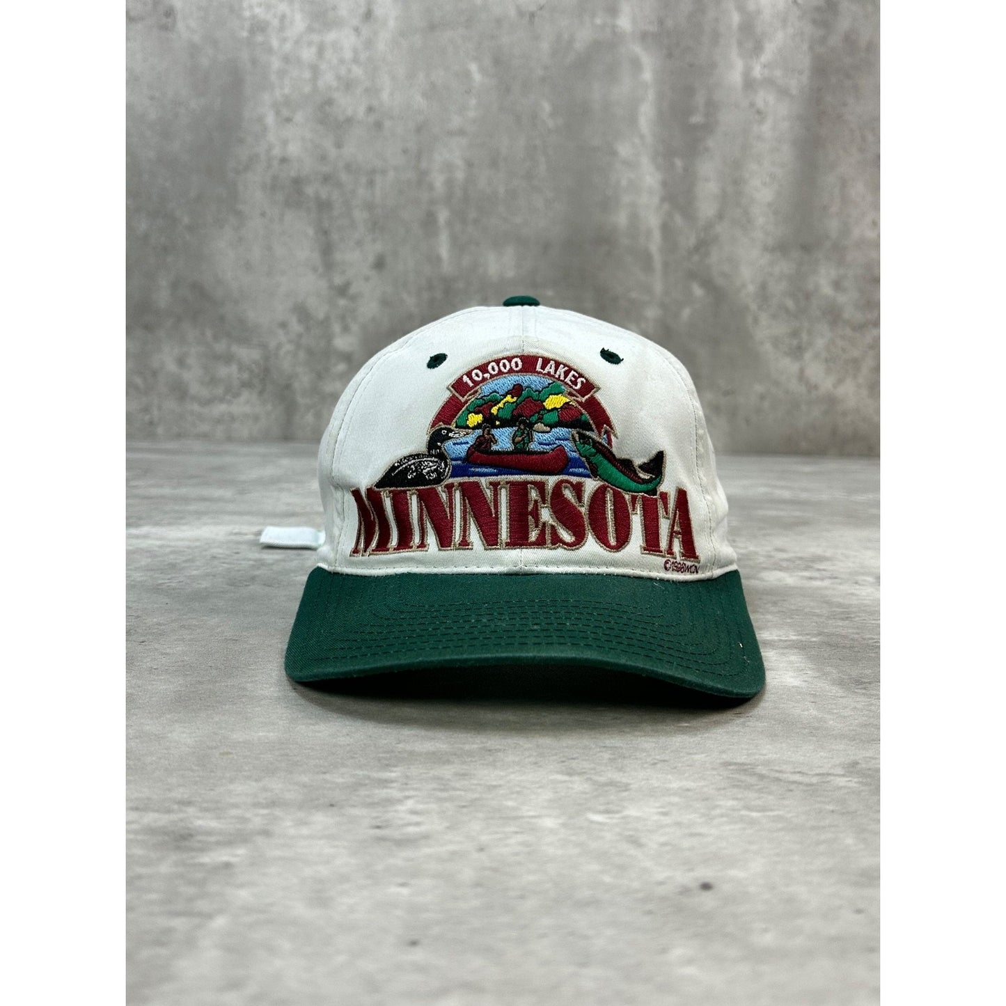 Vintage 1996 Minnesota Embroidered Spellout Destination Snapback Hat OSFA