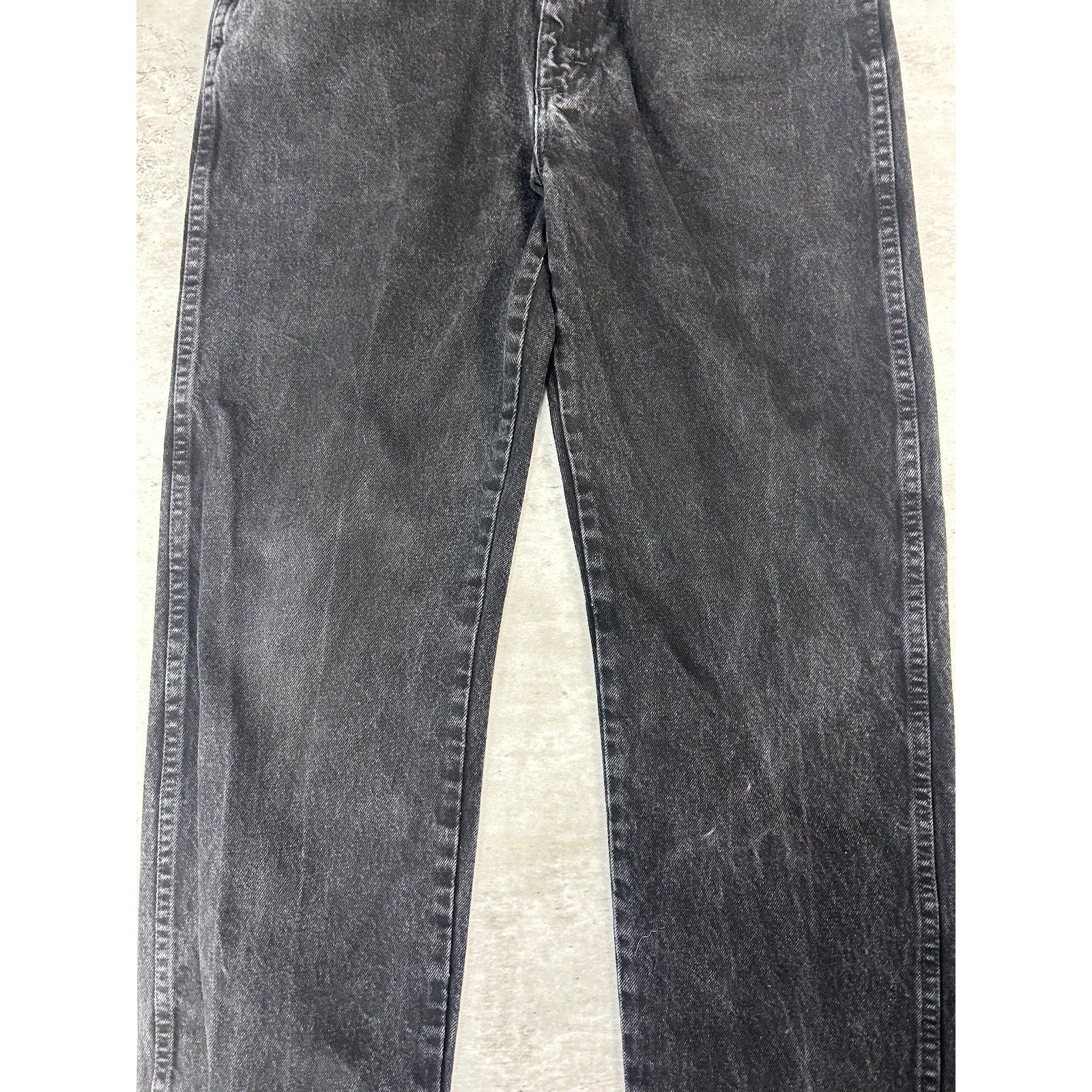 Vintage 90s Rustler Black Denim Straight Leg Pants Size 33