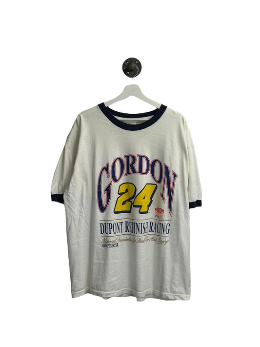 Vintage 1997 Jeff Gordon #24 Nascar Dupont Racing Graphic T-Shirt Size 2XL 90s