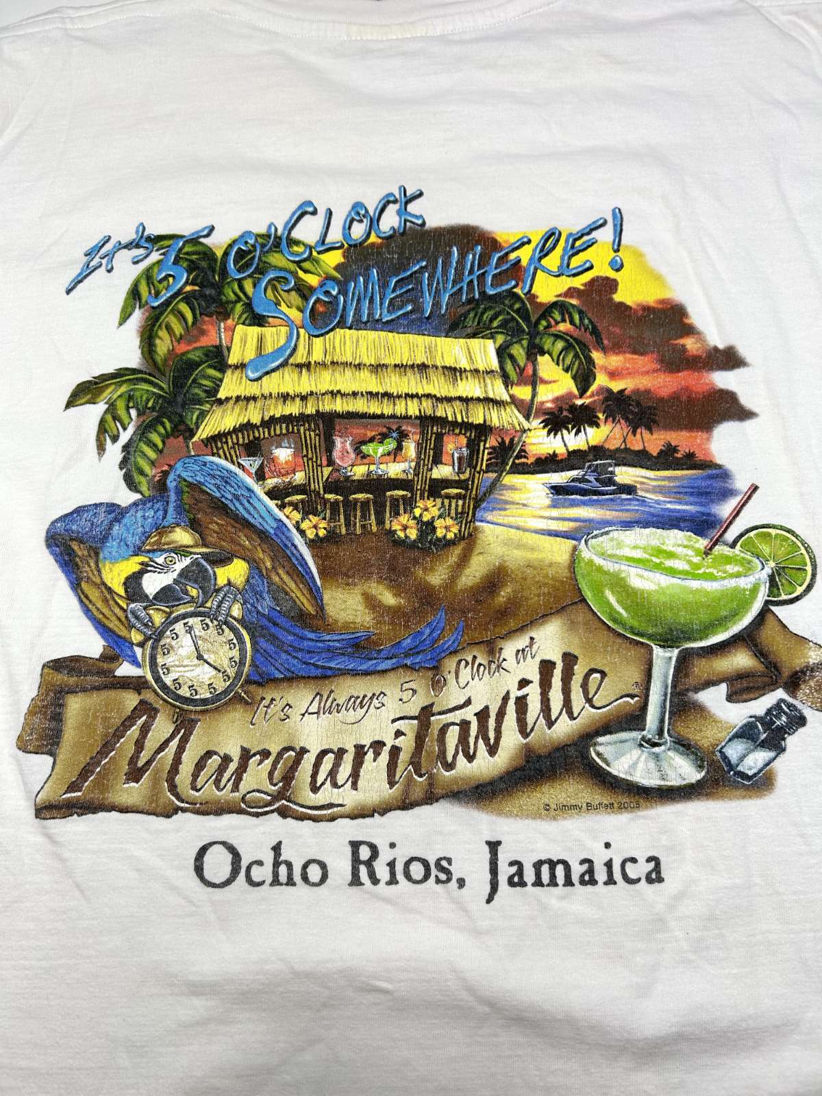 Jimmy Buffet Margaritaville Ocho Rios Destination Graphic T-Shirt Size Large