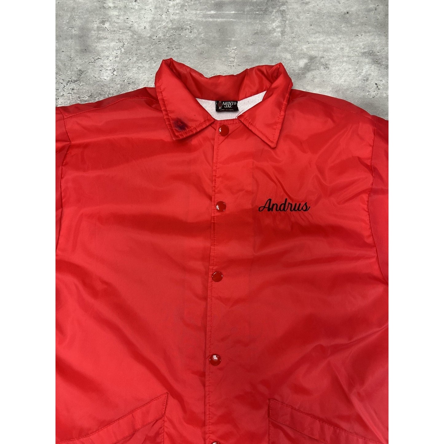 Vintage 80s New Haven Industries Nylon Coaches Jacket Size Medium