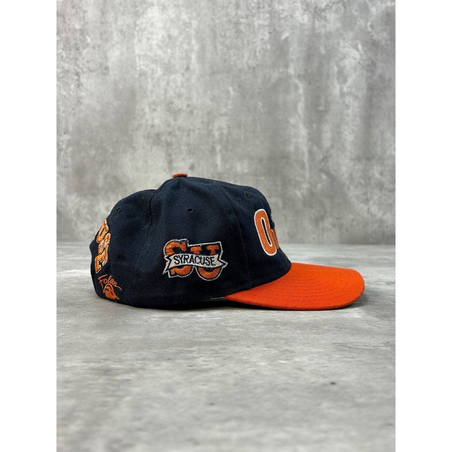 Vintage 90s Syracuse Orangemen NCAA Embroidered Spellout Snapback Hat OSFA