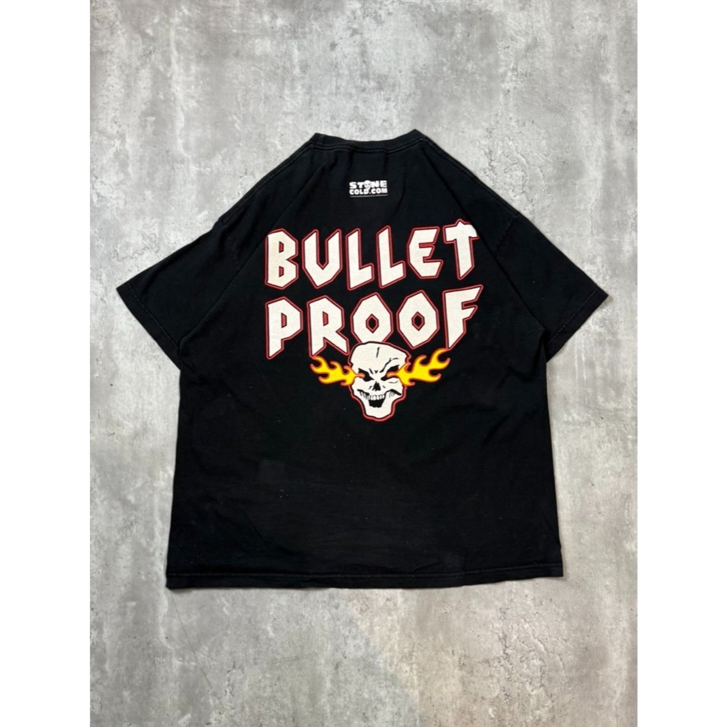 Vintage WWE Stone Cold Steve Austin Bullet Proof Wrestling T-Shirt Size 2XL
