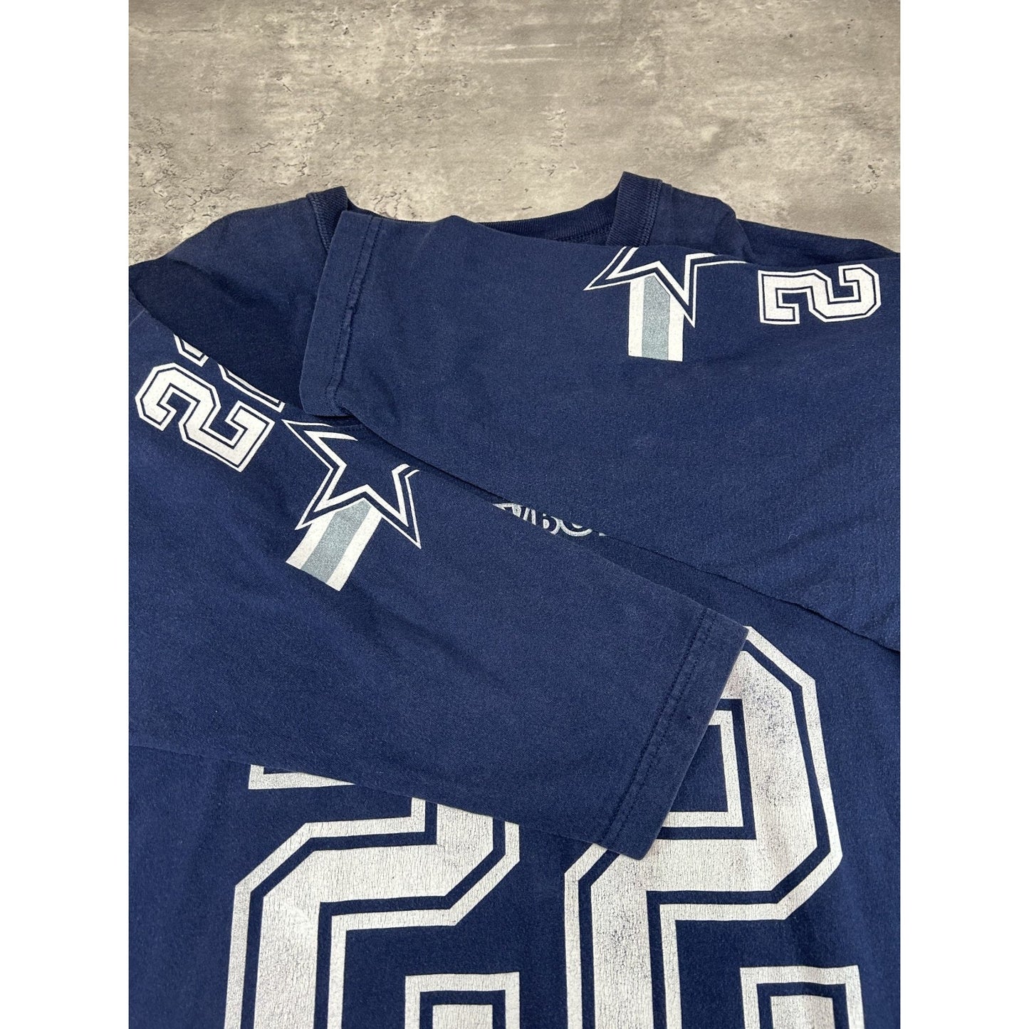 Vintage 90s Emmitt Smith #22 Dallas Cowboys NFL 3/4 Sleeve Jersey Size XL