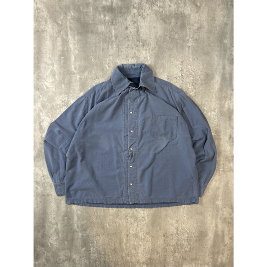 Vintage 90s Pearl Snap Long Sleeve Button Up Shirt Size 2XL Blue