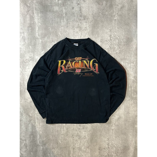 Vintage Dave Blaney #22 Cat Racing Nascar Long Sleeve T-Shirt Size Medium