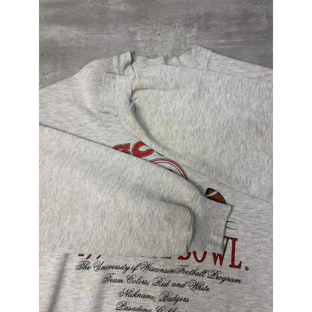 Vintage 1994 Wisconsin Badgers NCAA Rose Bowl Graphic Sweatshirt Size Medium