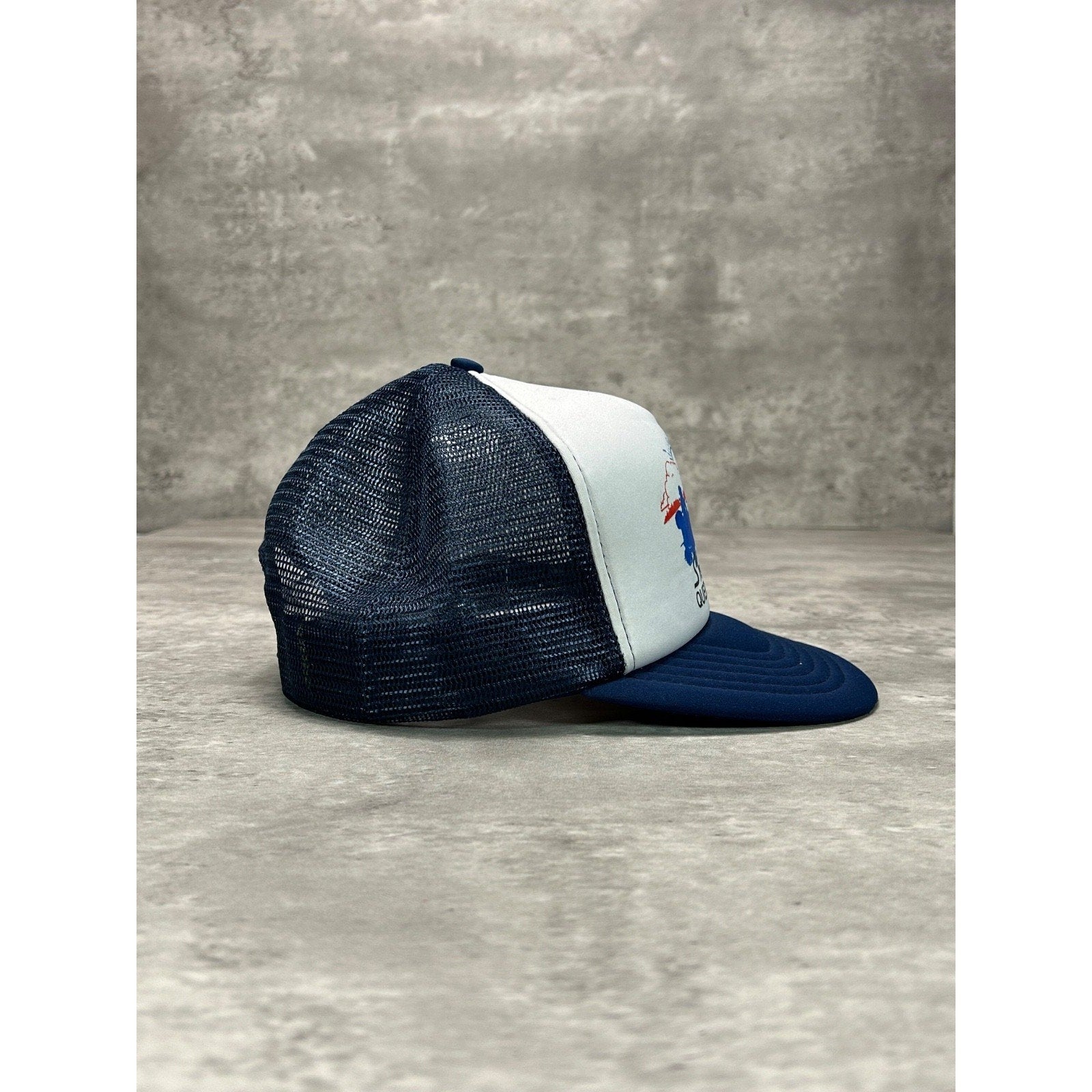 Vintage 80s/90s Sheenboro Quebec Fishing Destination Trucker Snapback Hat OSFA