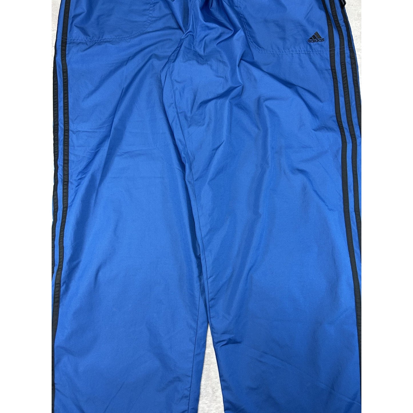 Vintage 90s Adidas Embroidered Logo Nylon Track Pants Size 2XL Blue