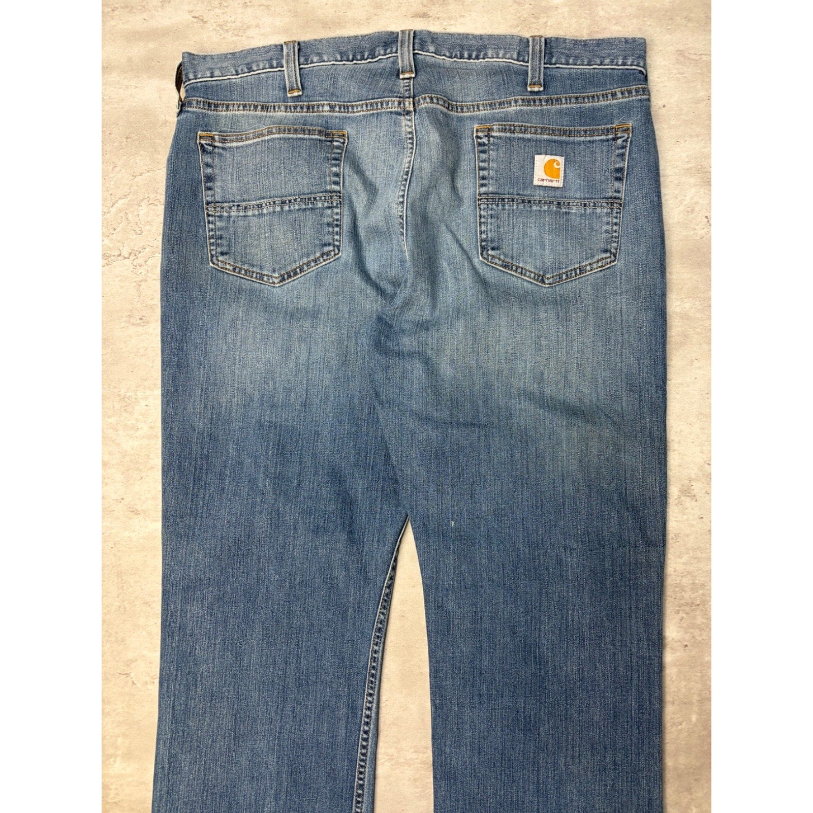 Carhartt Relaxed Fit Medium Wash Denim Workwear Pants Size 38