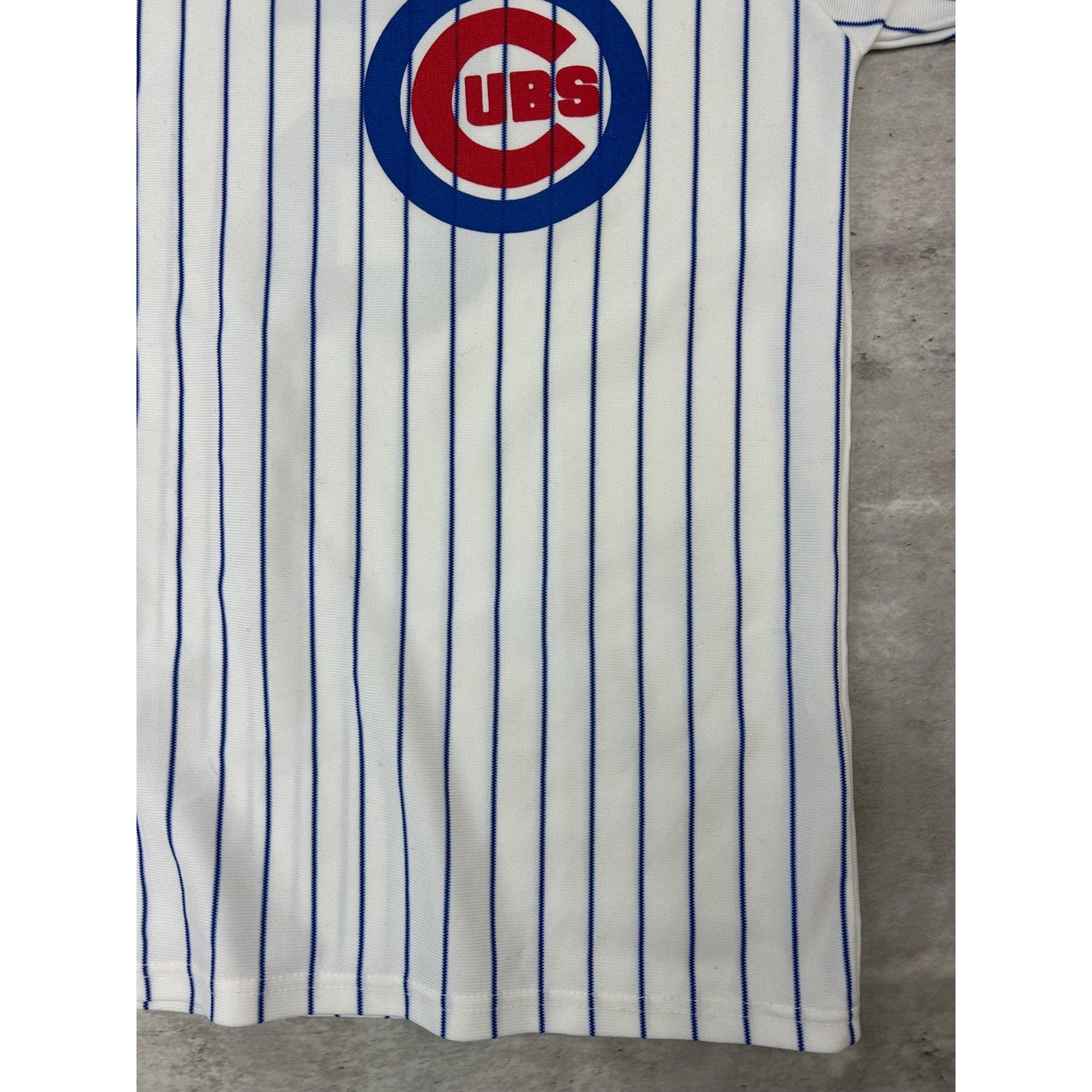 Vintage 90s Chuck Cottier #5 Chicago Cubs MLB Pinstripe Baseball Jersey Sz Large