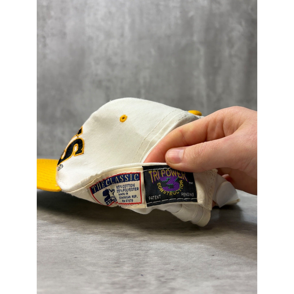 Vintage 90s Pittsburgh Penguins NHL Embroidered Starter Snapback Hat OSFA