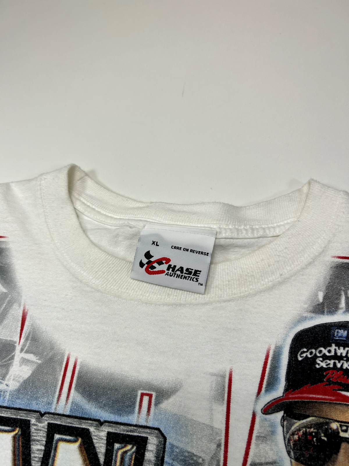 Vintage Dale Earnhardt #3 Man Of Steel Nascar AOP T-Shirt Size XL White