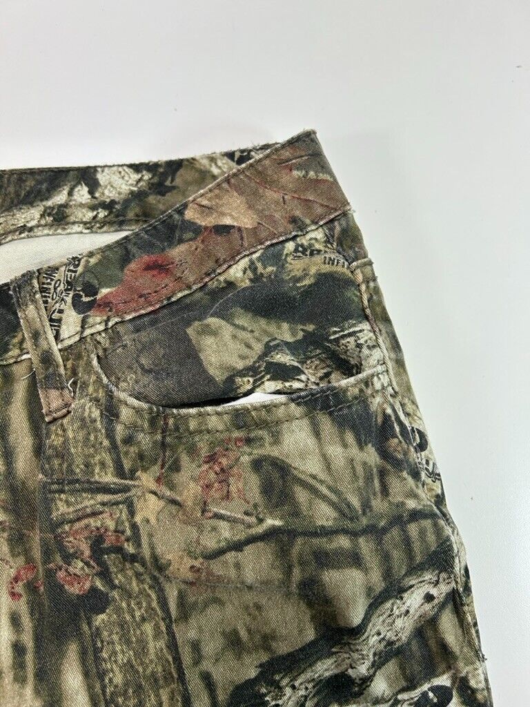 Vintage Mossy Oak Break Up Infinity Tree Camo Flared Hunting Pants Size 36W