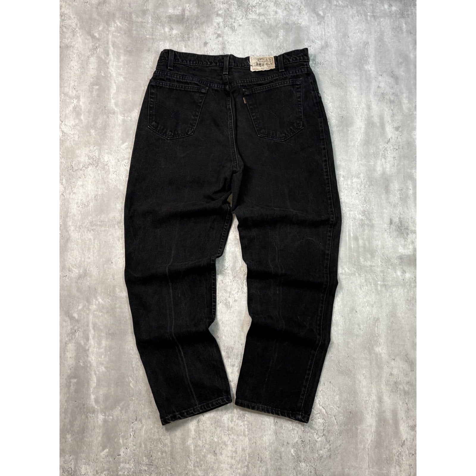 Vintage Levis 545 Brown Tab Loose Fit Black Denim Pants Size 36