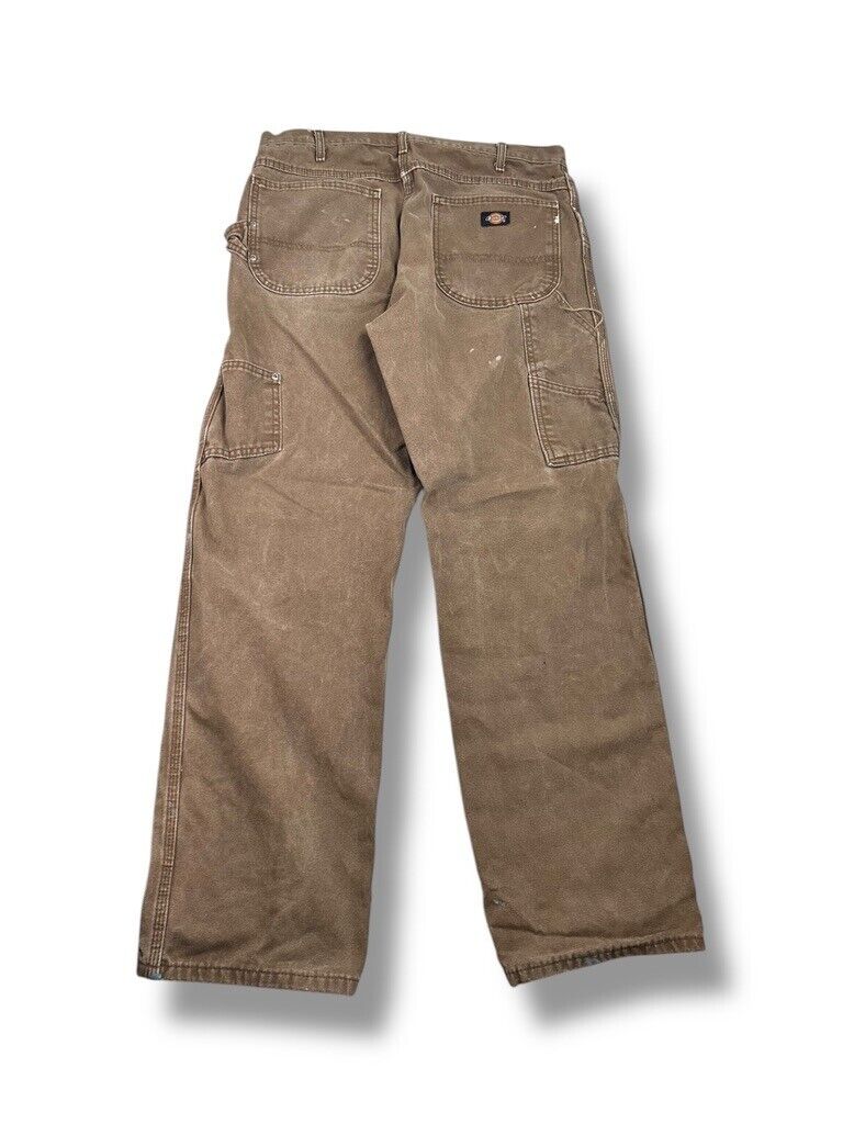 Dickies Canvas Workwear Carpenter Pants Size 34 Brown