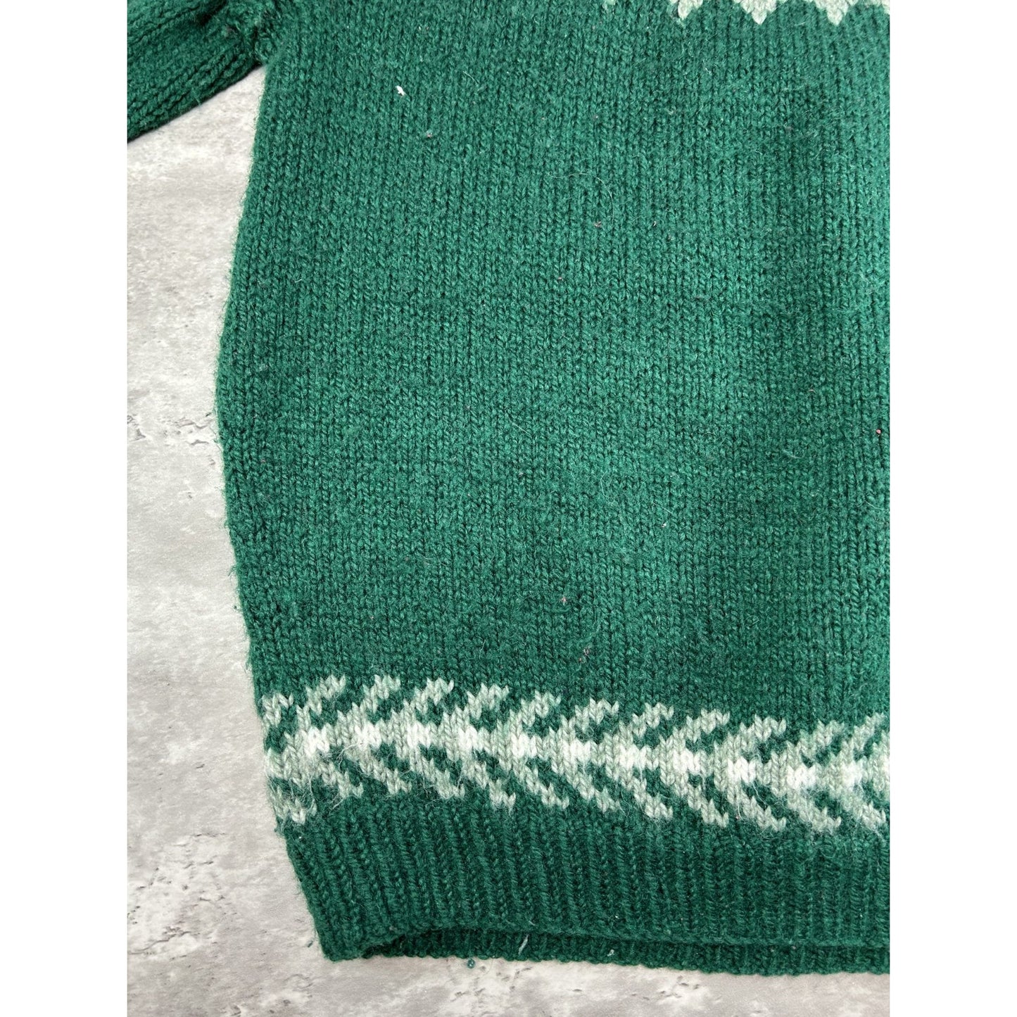 Vintage Heavyweight Geometric Striped Pullover Ribbed Sweater Size XL