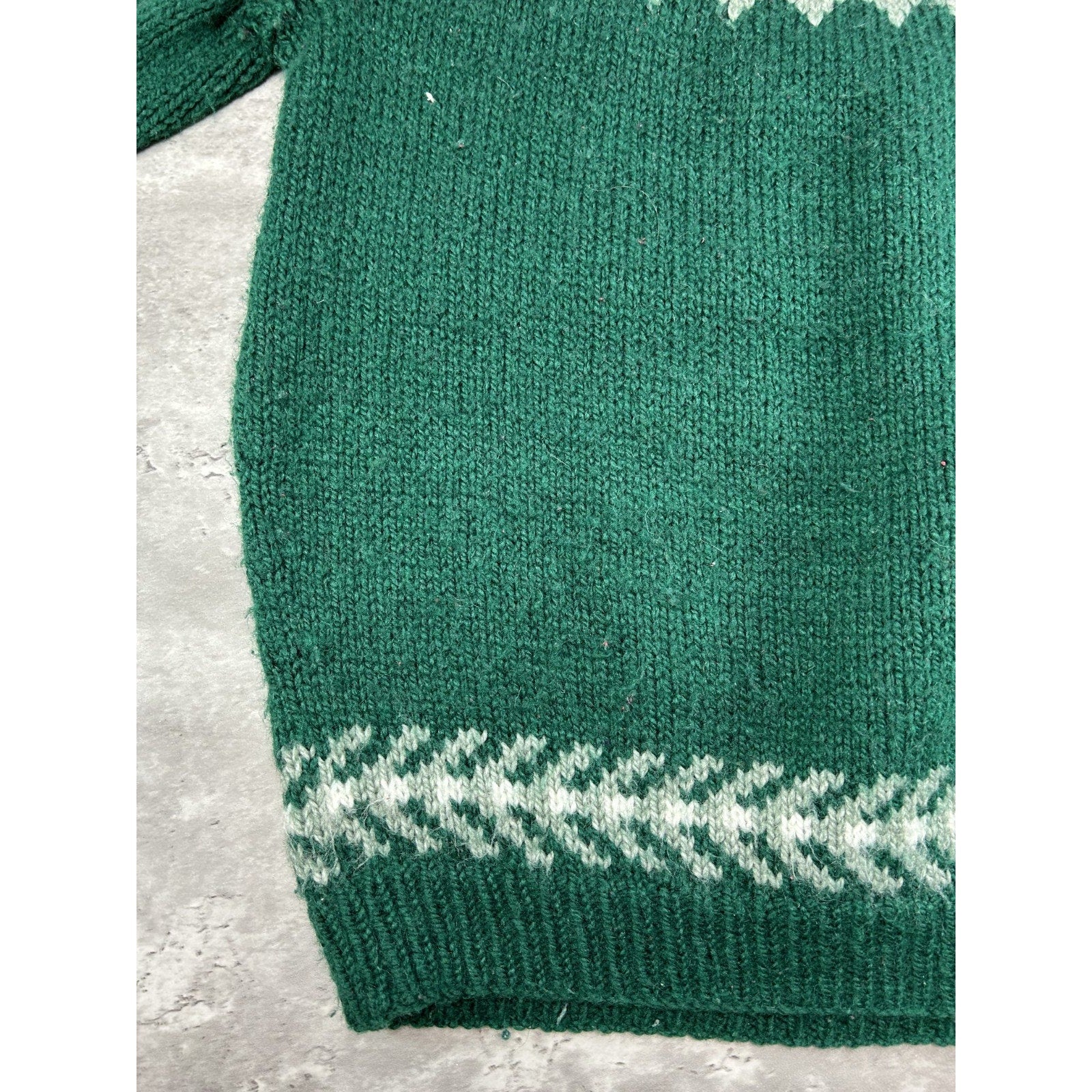 Vintage Heavyweight Geometric Striped Pullover Ribbed Sweater Size XL