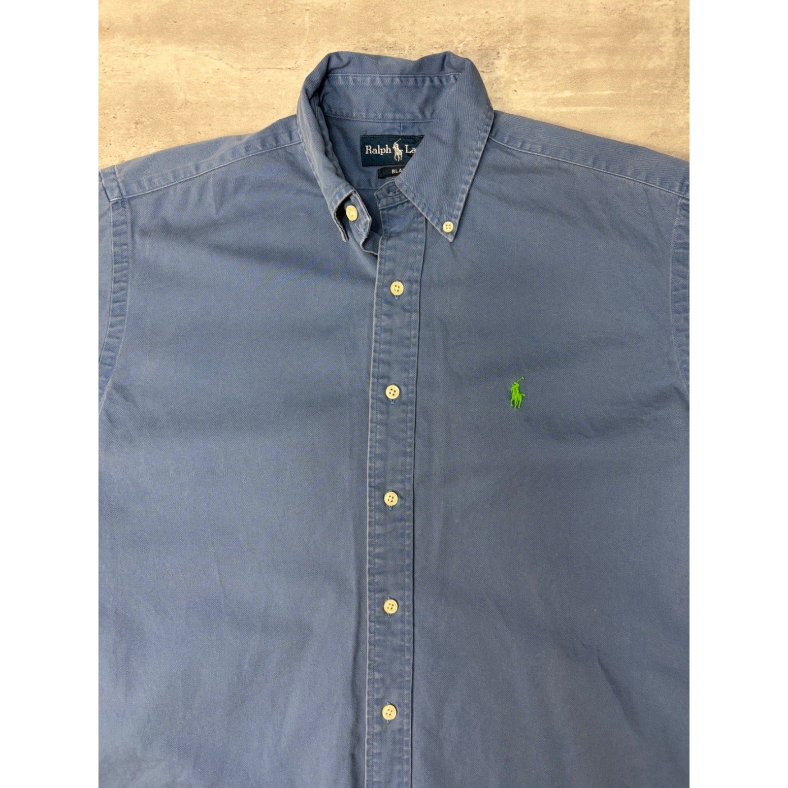 Vintage Polo Ralph Lauren Embroidered Pony Long Sleeve Button Up Shirt Sz Small