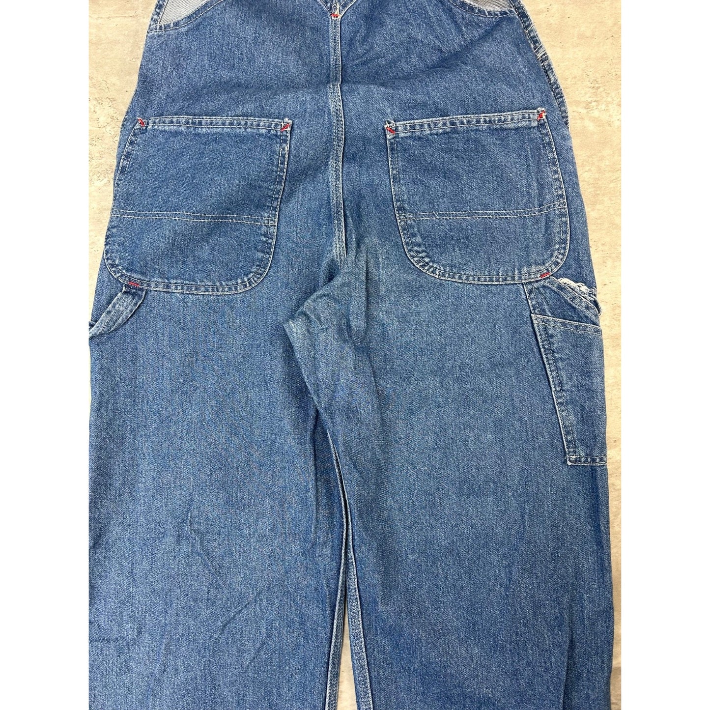 Dickies Medium Wash Denim Workwear Carpenter Overall Pants Size 41 Blue