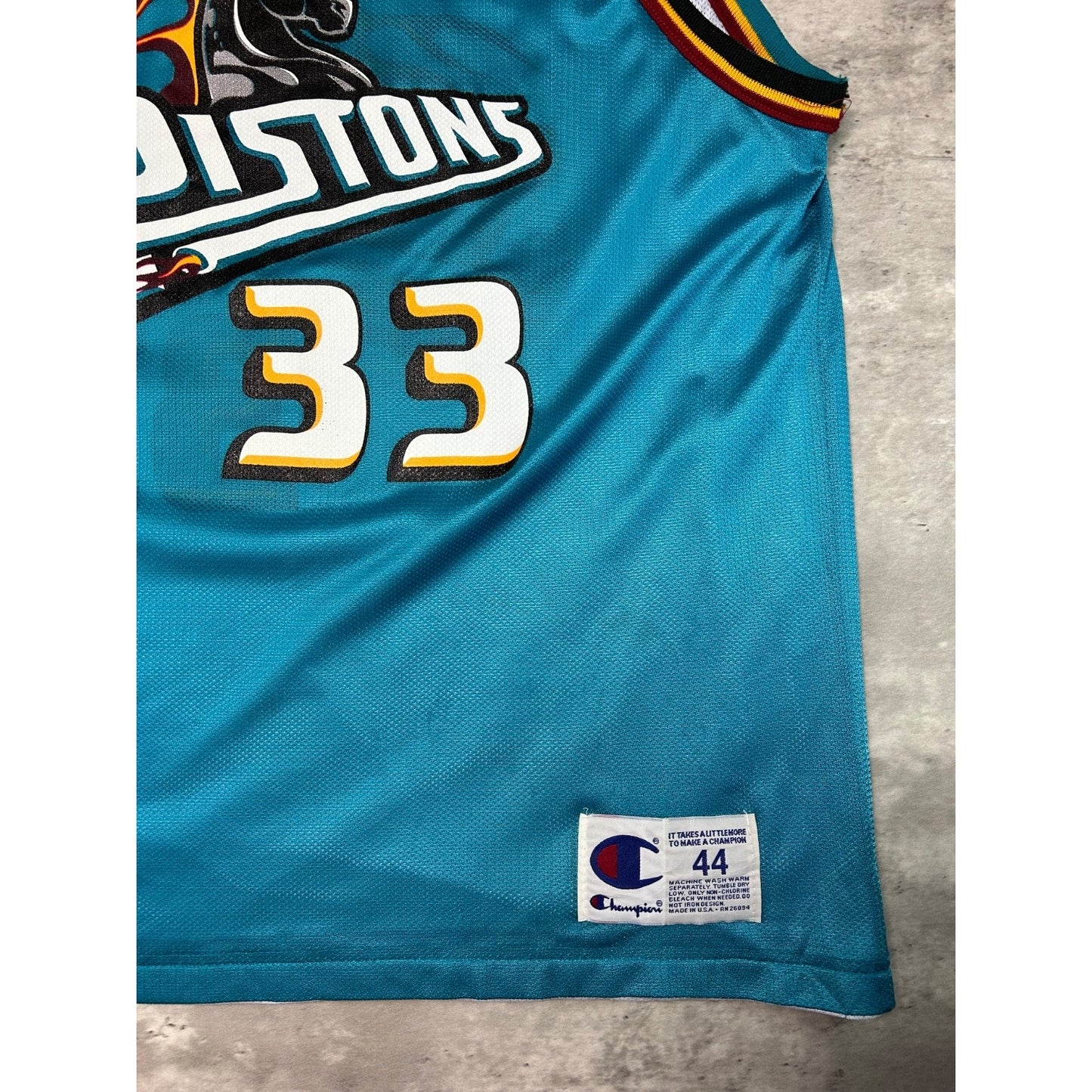 Vintage 90s Grant Hill #33 Detroit Pistons NBA Reversible Champion Jersey Sz XL