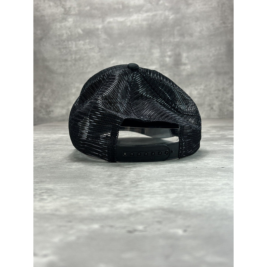 Vintage 90s Mustache Lover Embroidered Spellout Trucker Snapback Hat OSFA