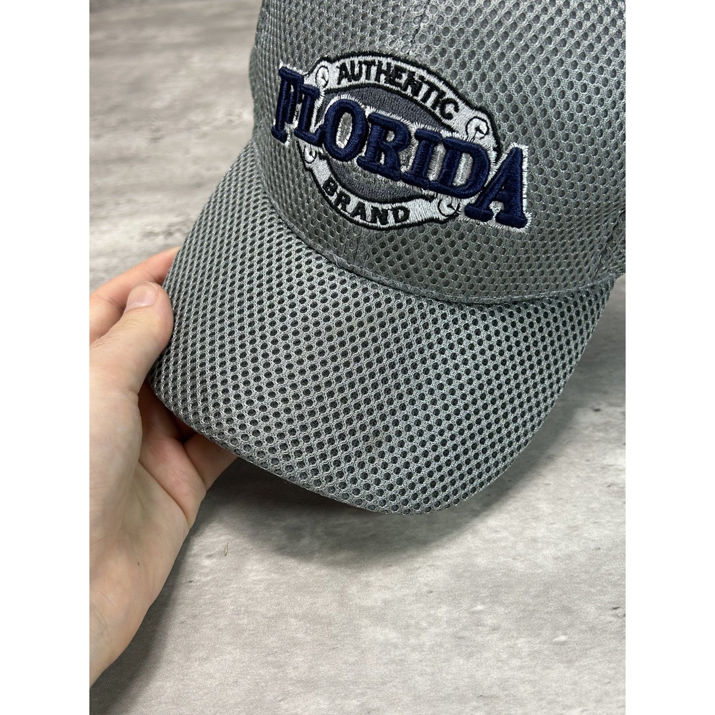 Vintage 90s Florida Embroidered Spellout Mesh Destination Strapback Hat OSFA