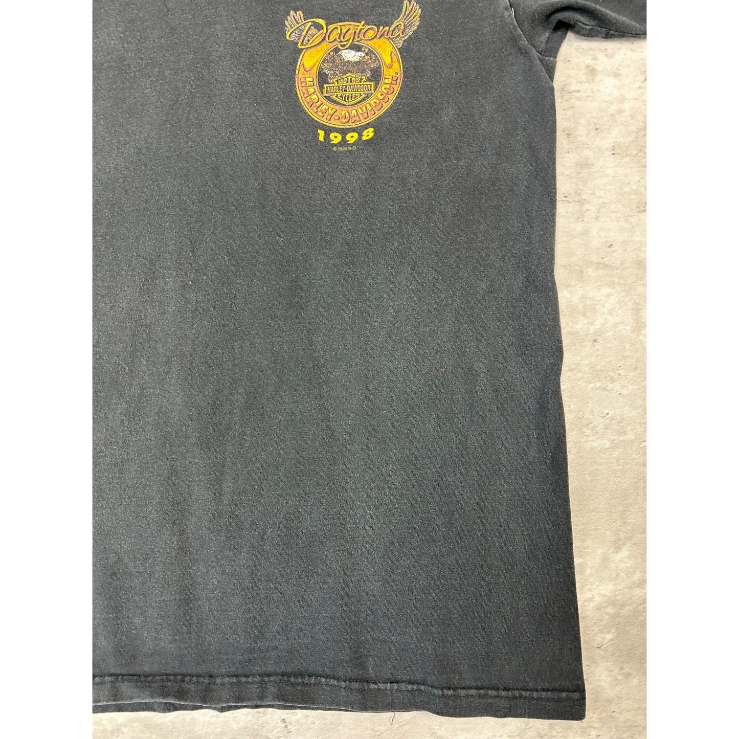 Vintage 1998 Harley Davidson Daytona Bald Eagle Graphic T-Shirt Size Medium