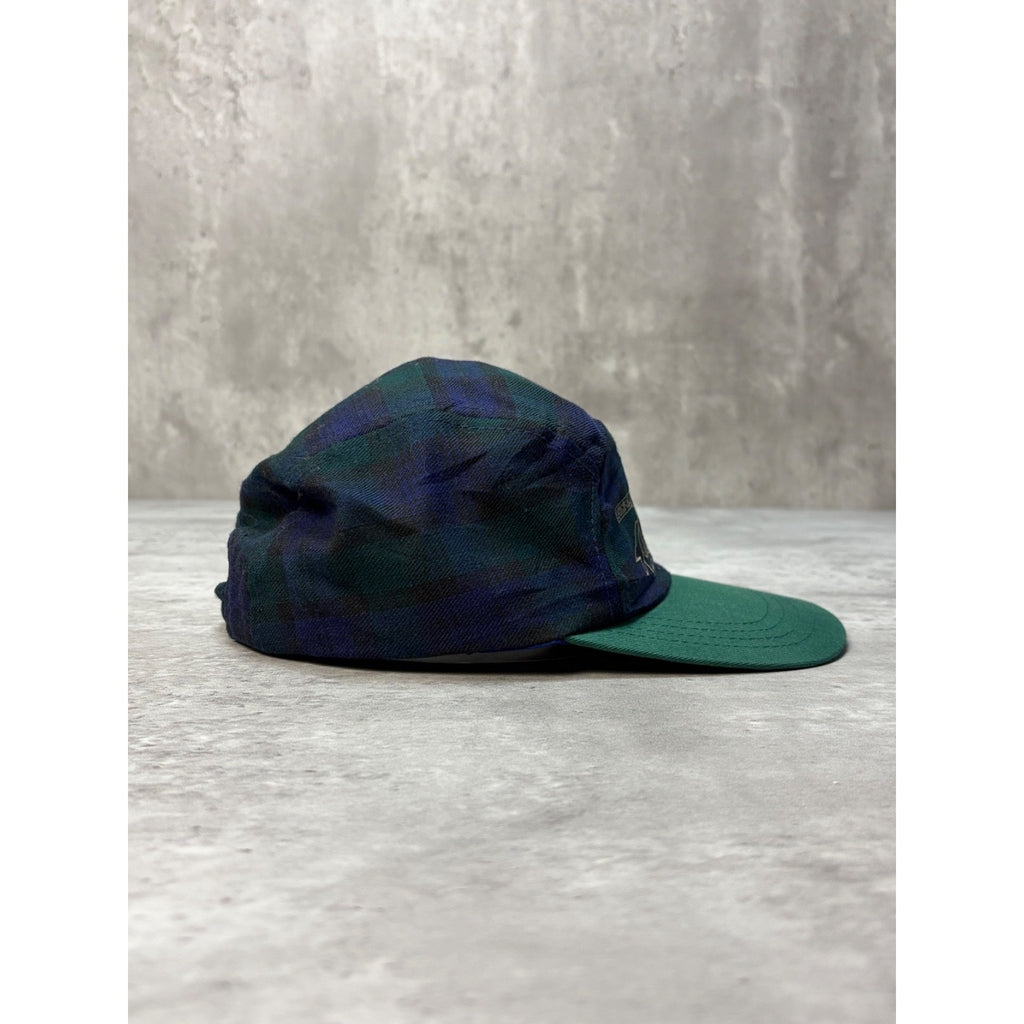 Vintage Looney Tunes Taz Embroidered Character Plaid Flexfit Hat OSFA