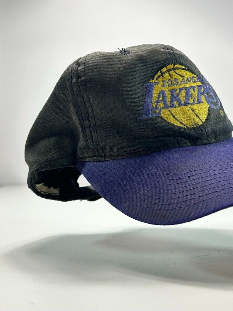 Vintage 90s Los Angeles Lakers NBA Embroidered Logo Snapback Hat OSFA