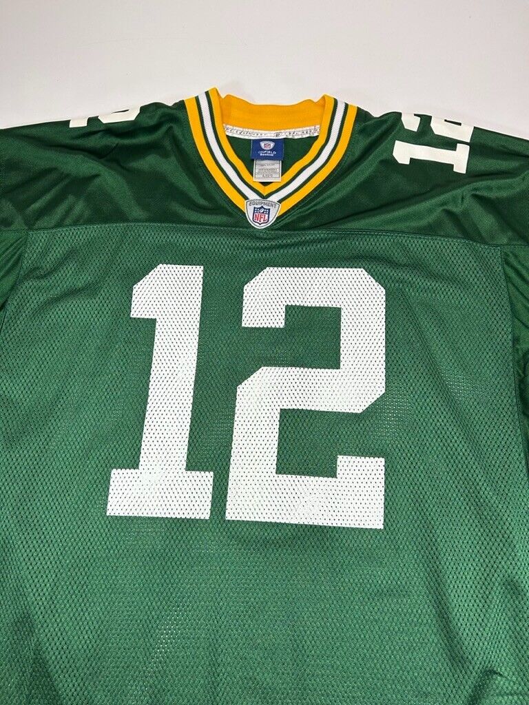 Aaron Rodgers #12 Green Bay Packers NFL Reebok Football Jersey Size XL Green