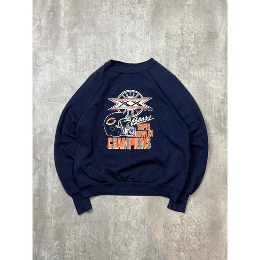 Vintage 1985 Chicago Bears NFL Super Bowl XX Champs Football Sweatshirt Sz Large