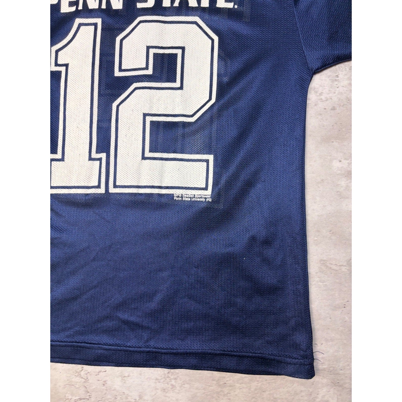 Vintage 90s Penn State Nittany Lions #12 NCAA YOUTH Football Jersey Size Large