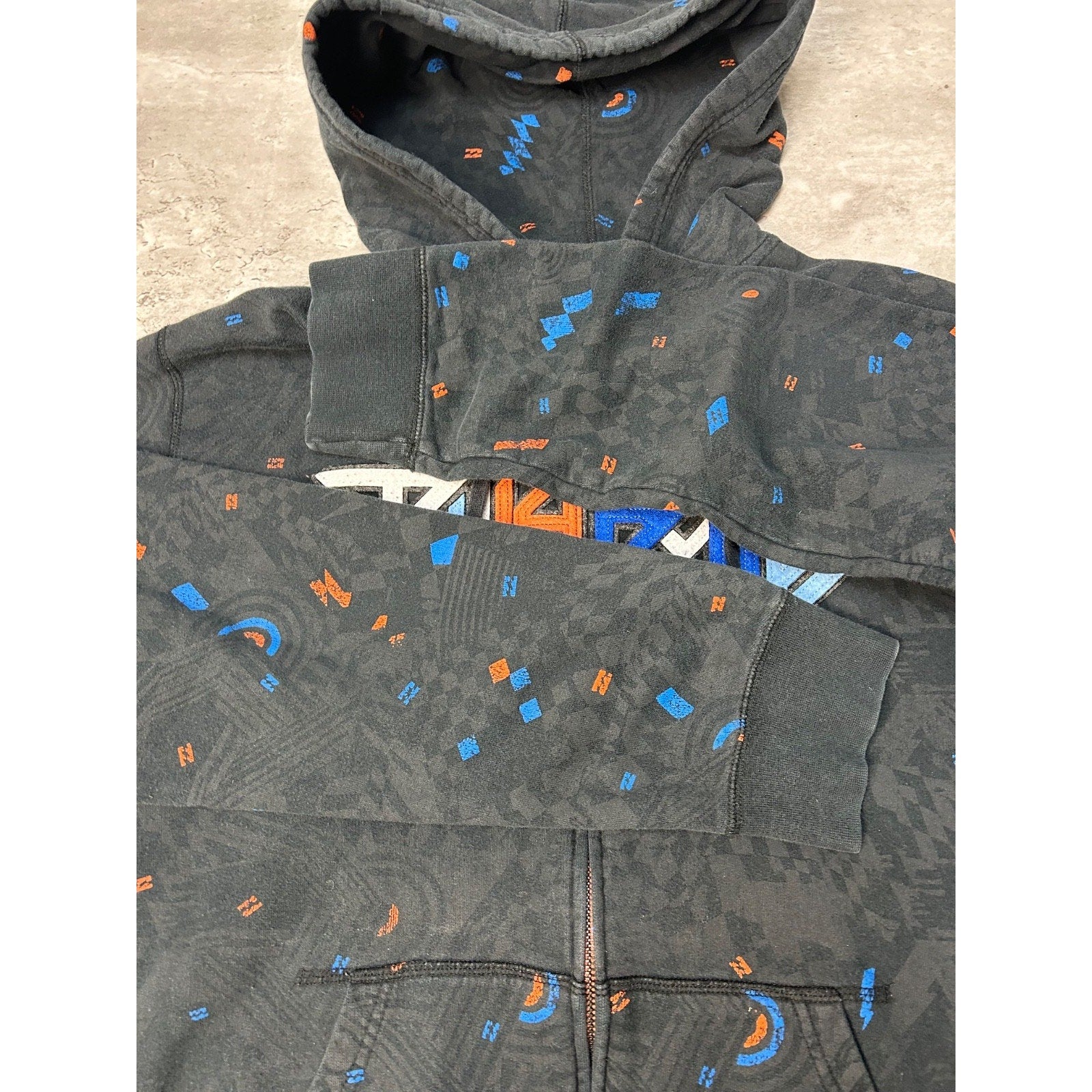 Vintage Y2K Billabong Embroidered Spellout Full Zip Sweatshirt Size XL