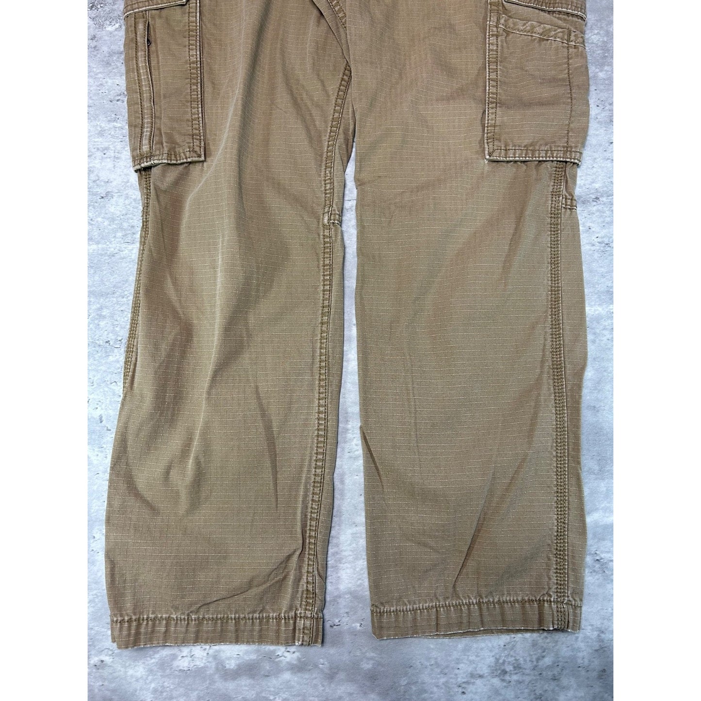 Carhartt Relaxed Fit Ripstop Canvas Workwear Cargo Pants Size 35 Beige