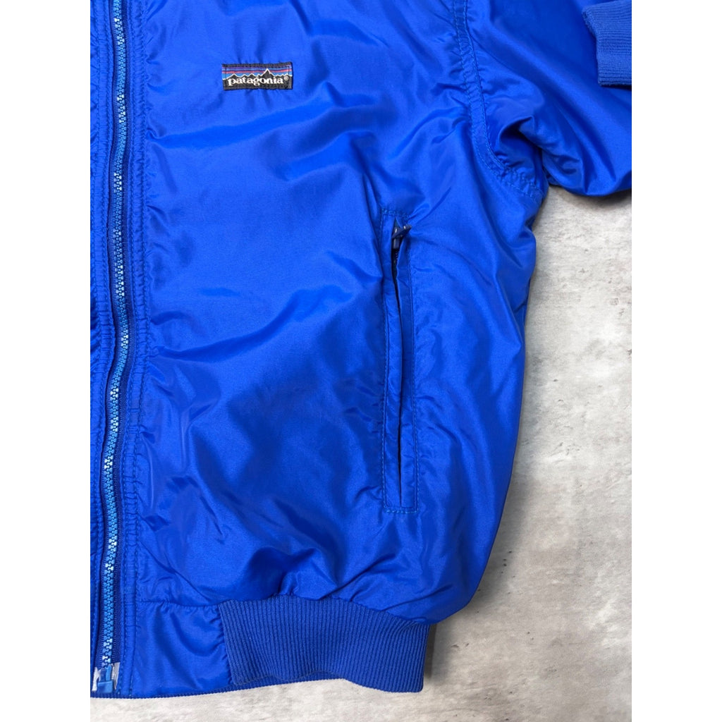 Vintage Patagonia Fleece Lined Embroidered Full Zip Bomber Jacket Sz Small YOUTH