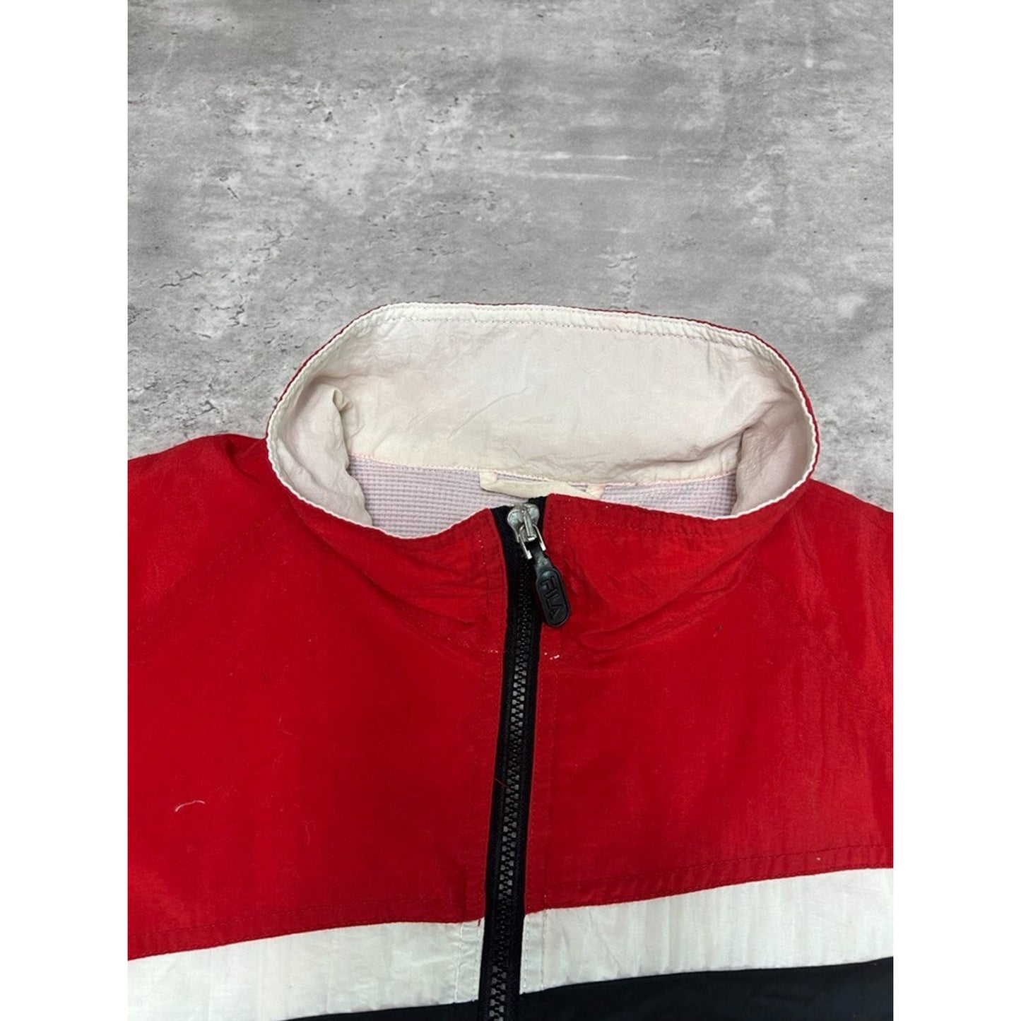 Vintage 90s Fila Pro Nylon Full Zip Windbreaker Jacket Size XXL