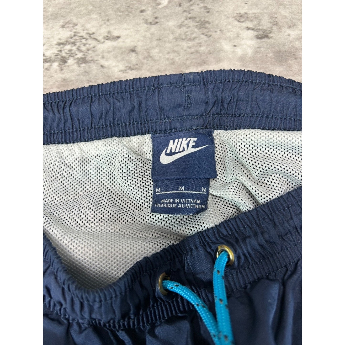 Vintage 2000s Nike Graphic Logo Two Tone Nylon Track Pants Size Medium