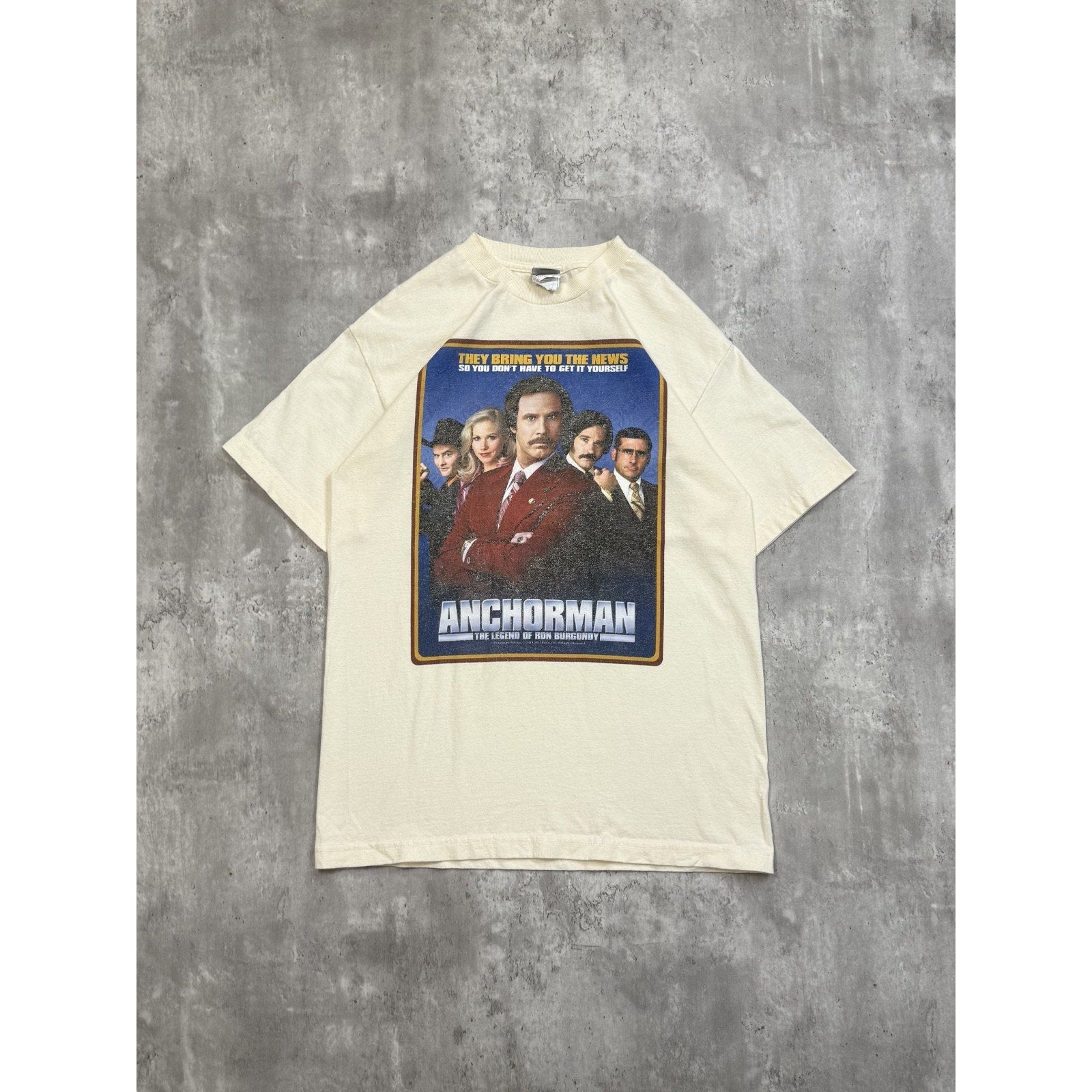 Vintage 2004 The Anchorman Movie Promo Graphic T-Shirt Size Medium