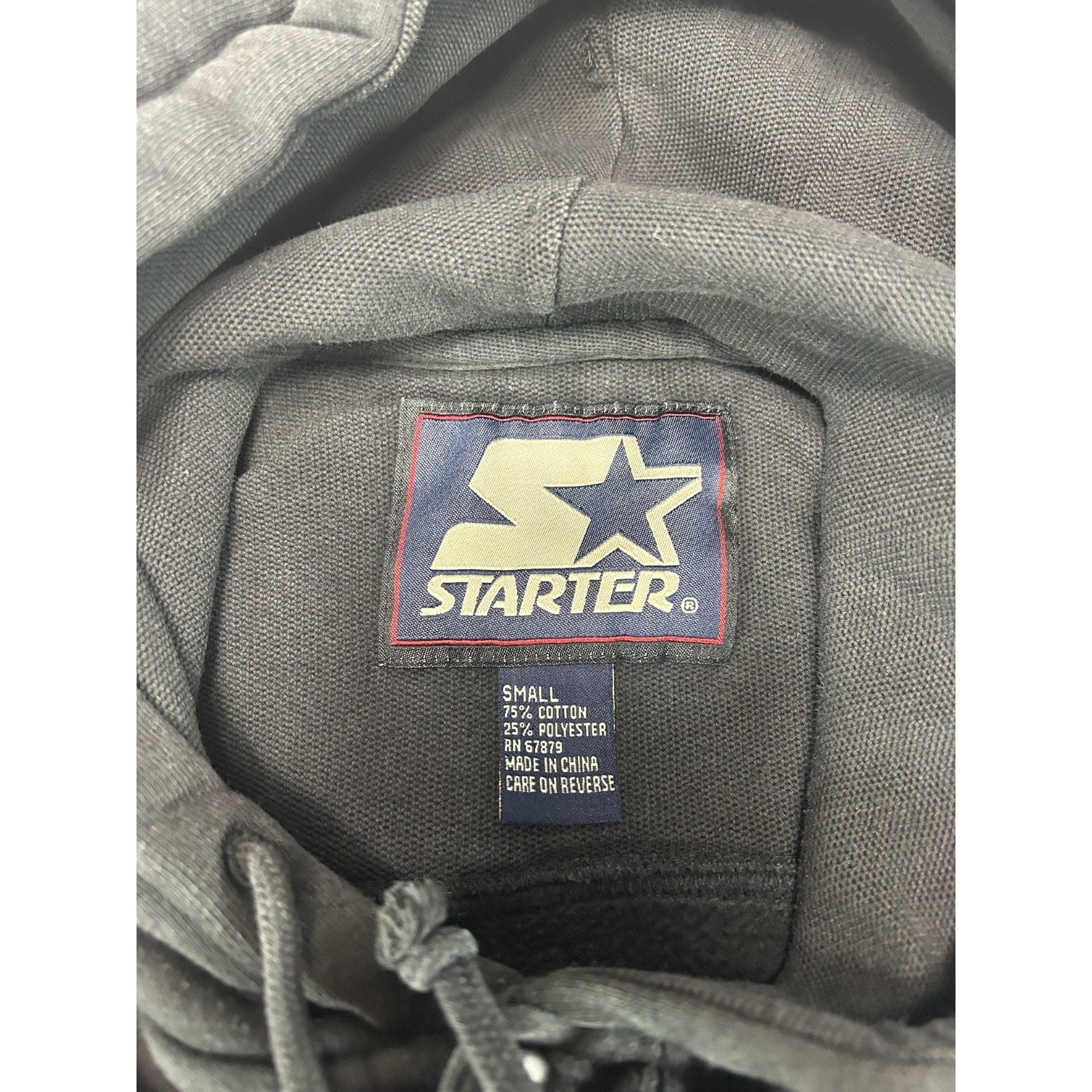 Vintage 90s Carolina Panthers NFL Embroidered Hooded Starter Sweatshirt Sz Small