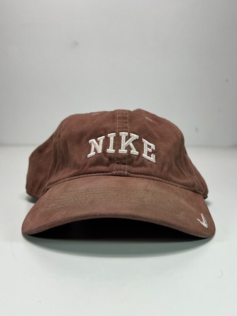 Vintage Nike Embroidered Spellout Mini Swoosh Strapback Hat OSFA