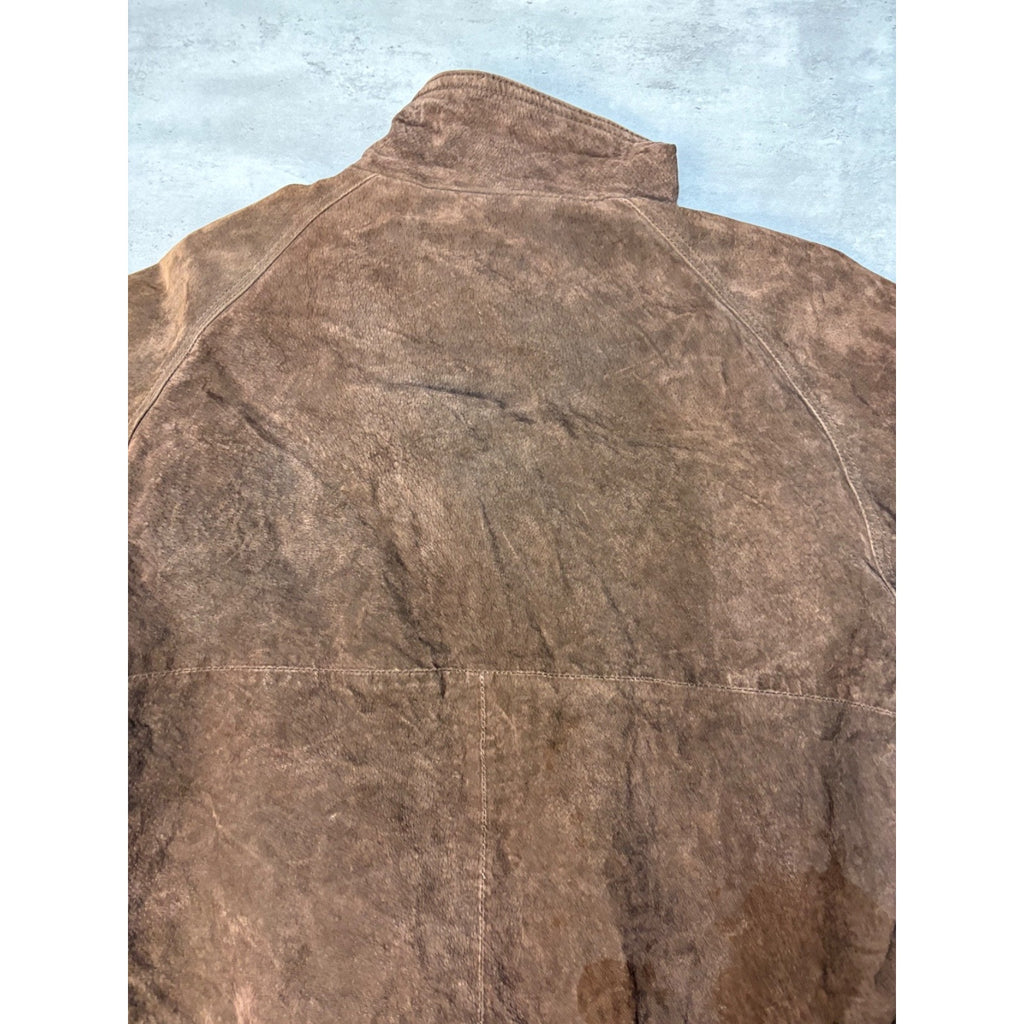 Vintage Denver Hayes Fleece Lined Full Zip Suede Jacket Size Large